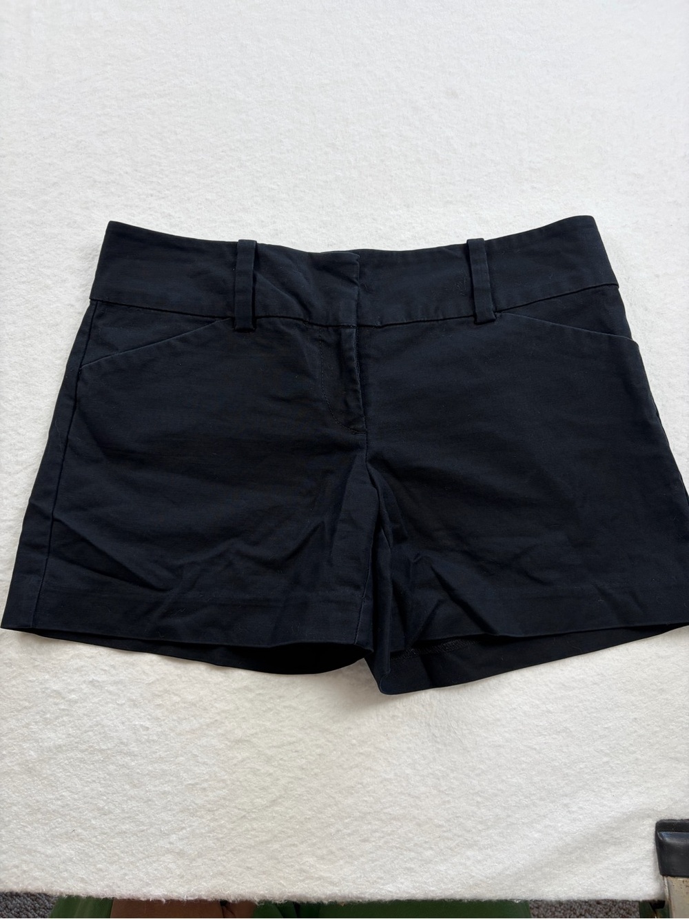 Ann Taylor Black Tailored Cotton Blend Shorts‎
